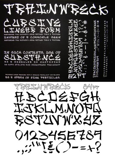 TrainWreck Typography